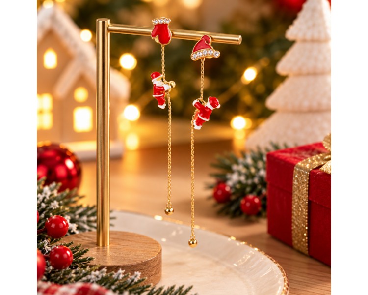 Cute Santa Claus Dangle Earrings