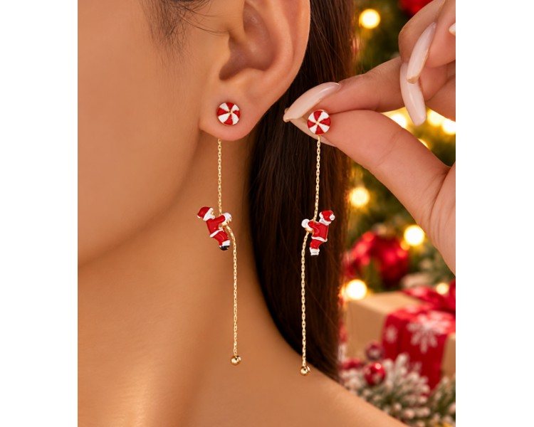 Cute Santa Claus Dangle Earrings