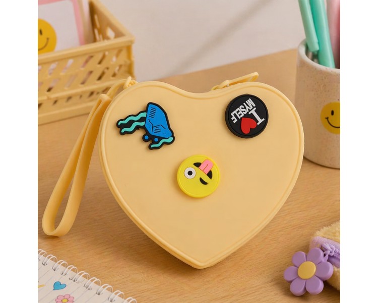 Petikids Pochette cœur – jaune