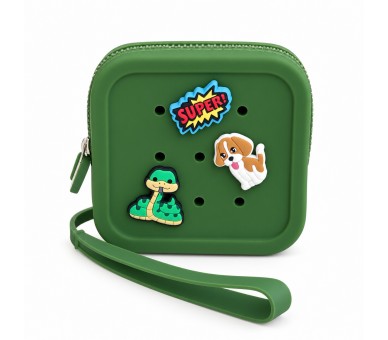 Petikids Porte-monnaie carré – vert kaki