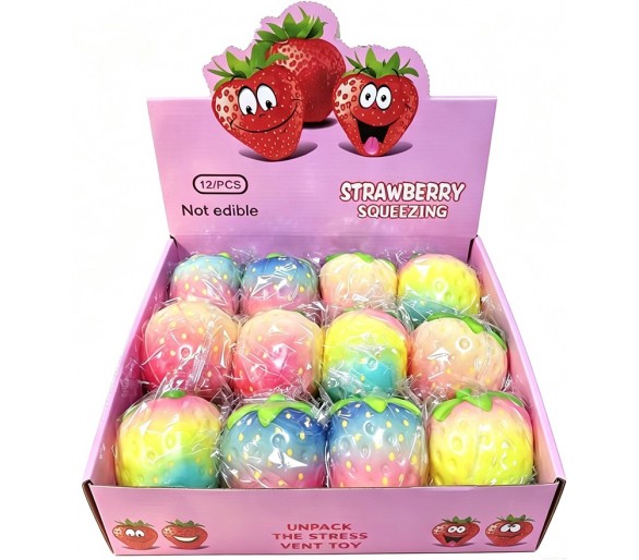 Slow rising squishy aardbei regenboog