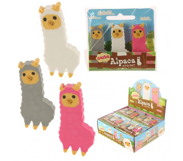 Set van 3 alpaca gommen