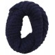 Knitted Loop-Col Scarf Blue