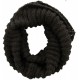 Knitted Loop-Col Scarf Dark Grey