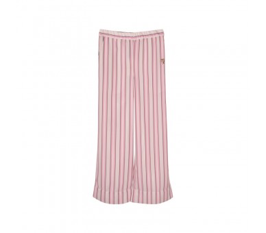 TROUSERS-POLYSTRIPE ROOS WIT