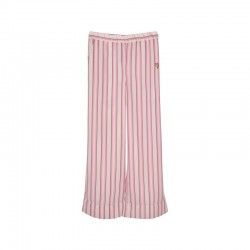 TROUSERS-POLYSTRIPE ROOS WIT