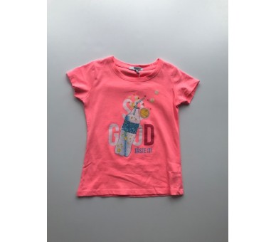 T-shirt "été" rose fluo