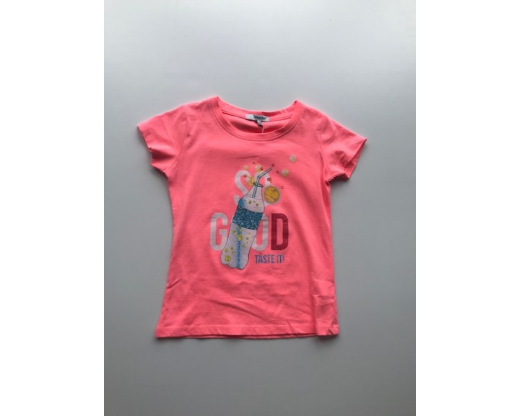 T-shirt "été" rose fluo