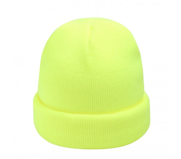 Joli bonnet jaune fluo
