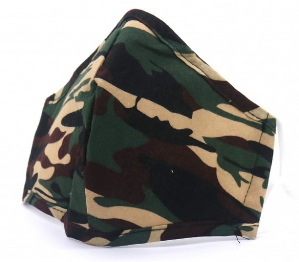 Cotton Fashion Mask with Room for Filter Washable - camoufage