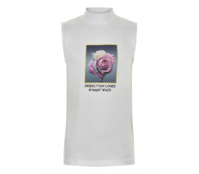 COST BART : Sleeveless top with high collar and fr