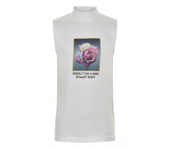 COST BART : Sleeveless top with high collar and fr