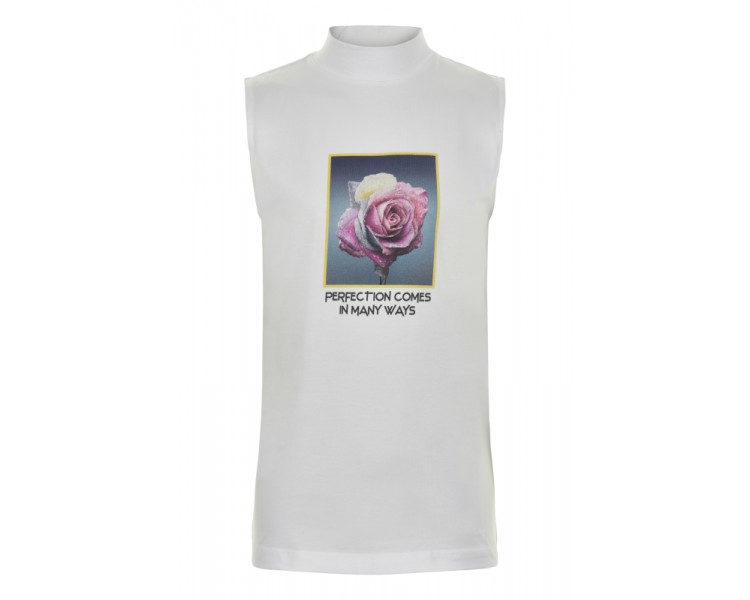 COST BART : Sleeveless top with high collar and fr COST BART : Sleeveless top with high collar and fr