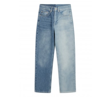 GRUNT : Jeans met twee verschillende kleuren