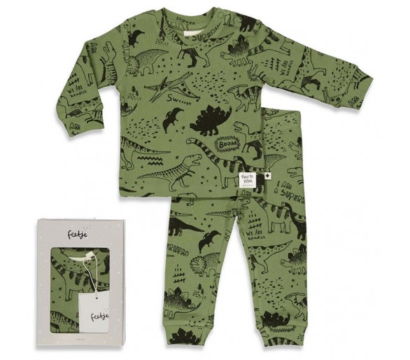 FEETJE : Super leuke pyjama in organisch katoen met dino print