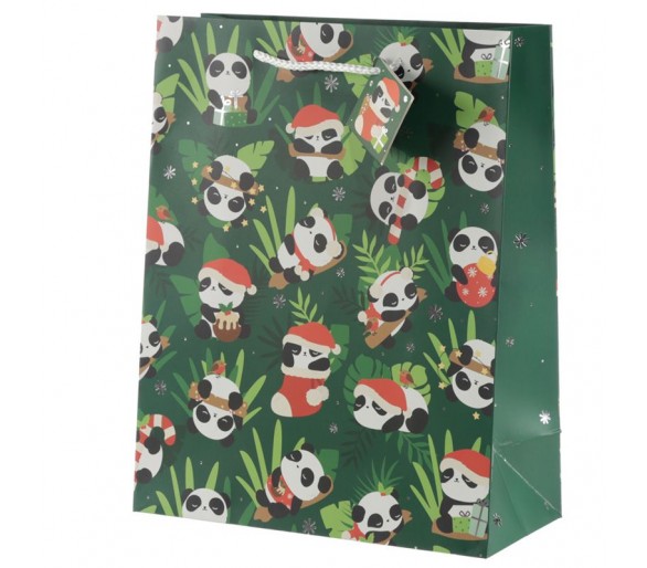 Kerstmis Panda Cadeautas - Large