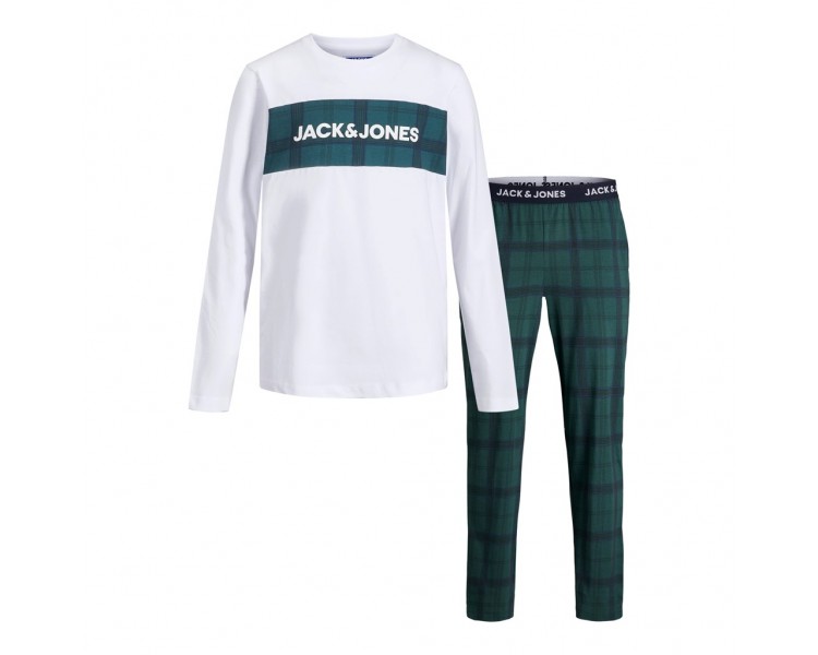 JACK & JONES : Leuke pyjama met ruite broek en t-shirt