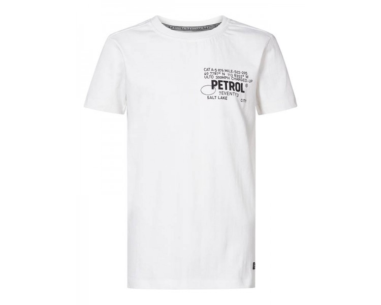 PETROL : Boys T-Shirt SS Classic Print Bright Whit
