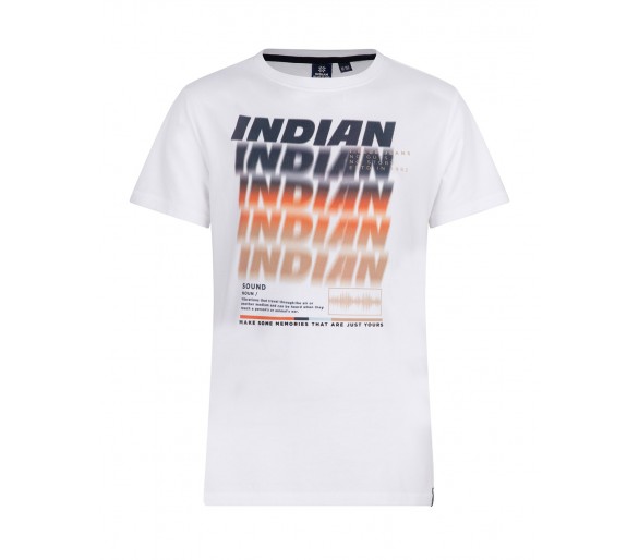 INDIAN BLUE : T-SHIRT SS INDIAN White