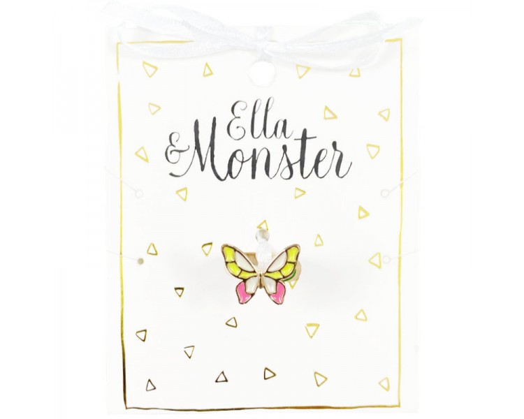 ELLA & MONSTER : Ring Pink Butterfly
