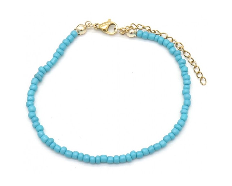 Bracelet with Glass Beads Blue
