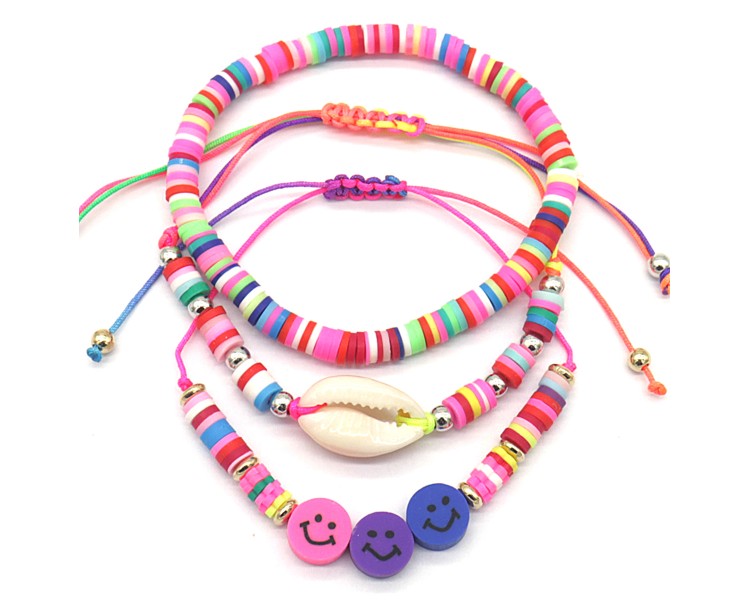 Bracelet set 3 pcs Dreamcatcer and tassel pink Bracelet set 3 pcs Dreamcatcer and tassel pink