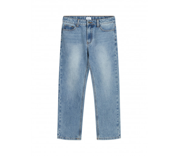 GRUNT : Wijde jeans in vintage blauw