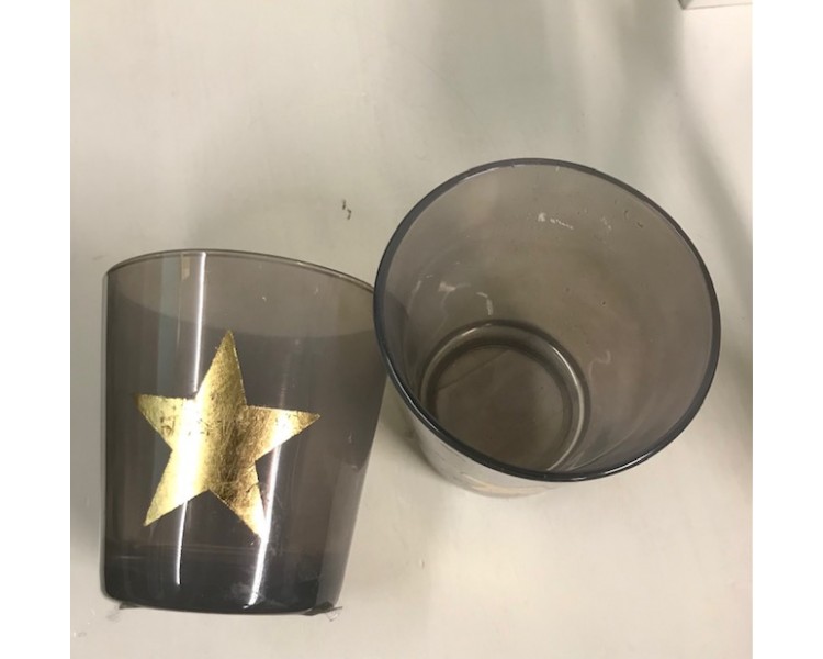 tealight groot met gouden ster