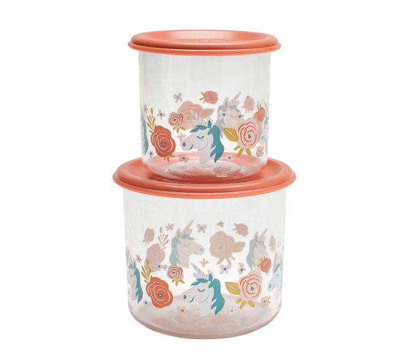 Good Lunch® snack containers large (set of 2) Unicorn