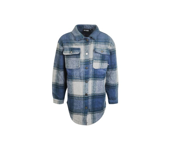 SOMEONE : Manteau en laine à carreaux cool avec boutons